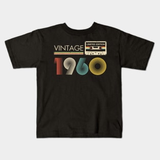 63rd Birthday Vintage 1960 Limited Edition Cassette Tape Kids T-Shirt